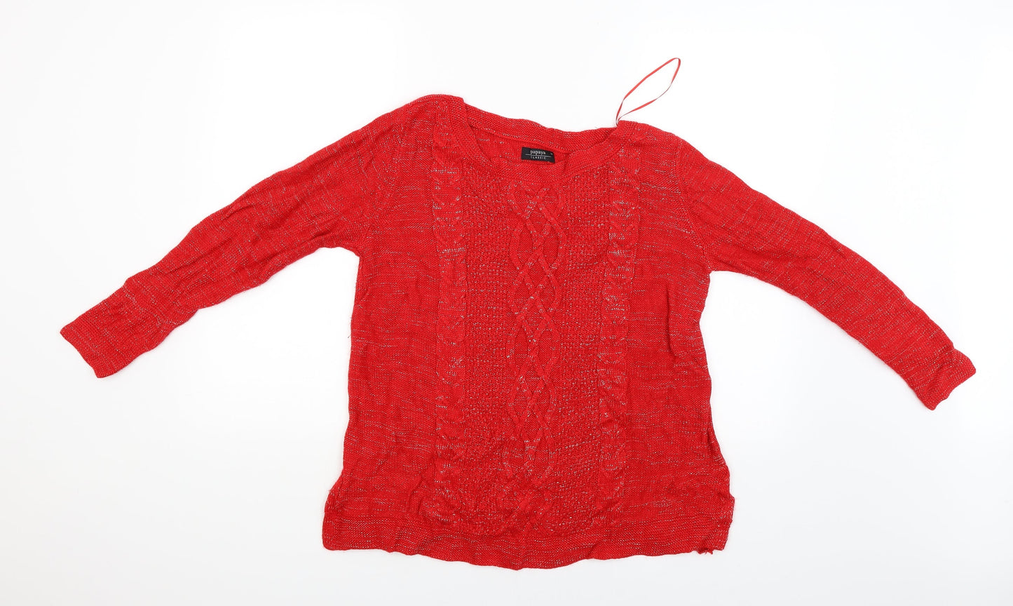 Papaya Womens Red   Pullover Jumper Size 16
