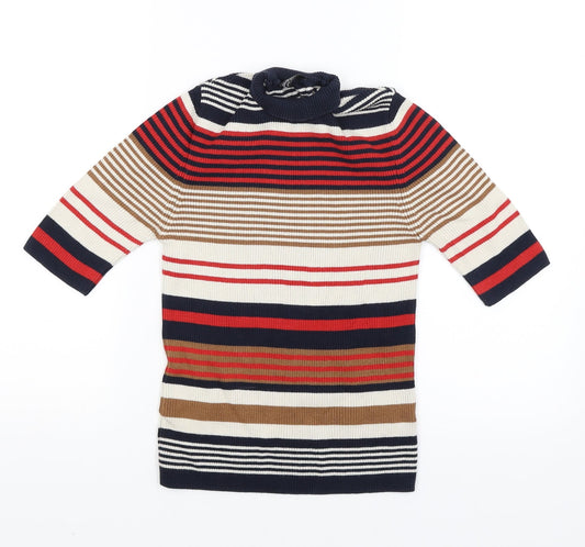 Miss Selfridge Womens Multicoloured Striped  Pullover Jumper Size 12