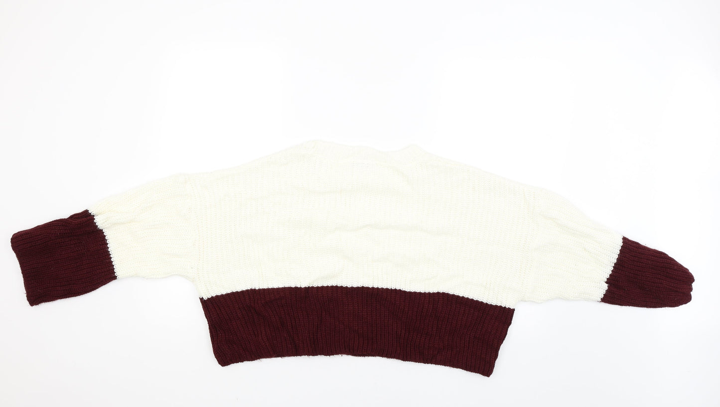 Topshop Womens White   Pullover Jumper Size 8