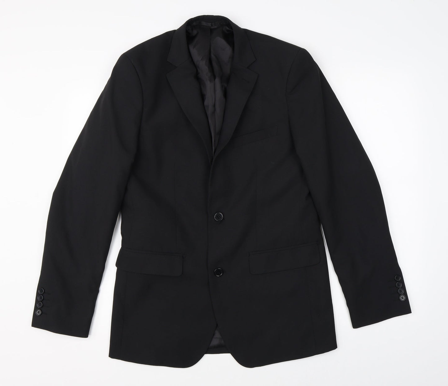 Cedar Wood State Mens Black   Jacket Suit Jacket Size 36