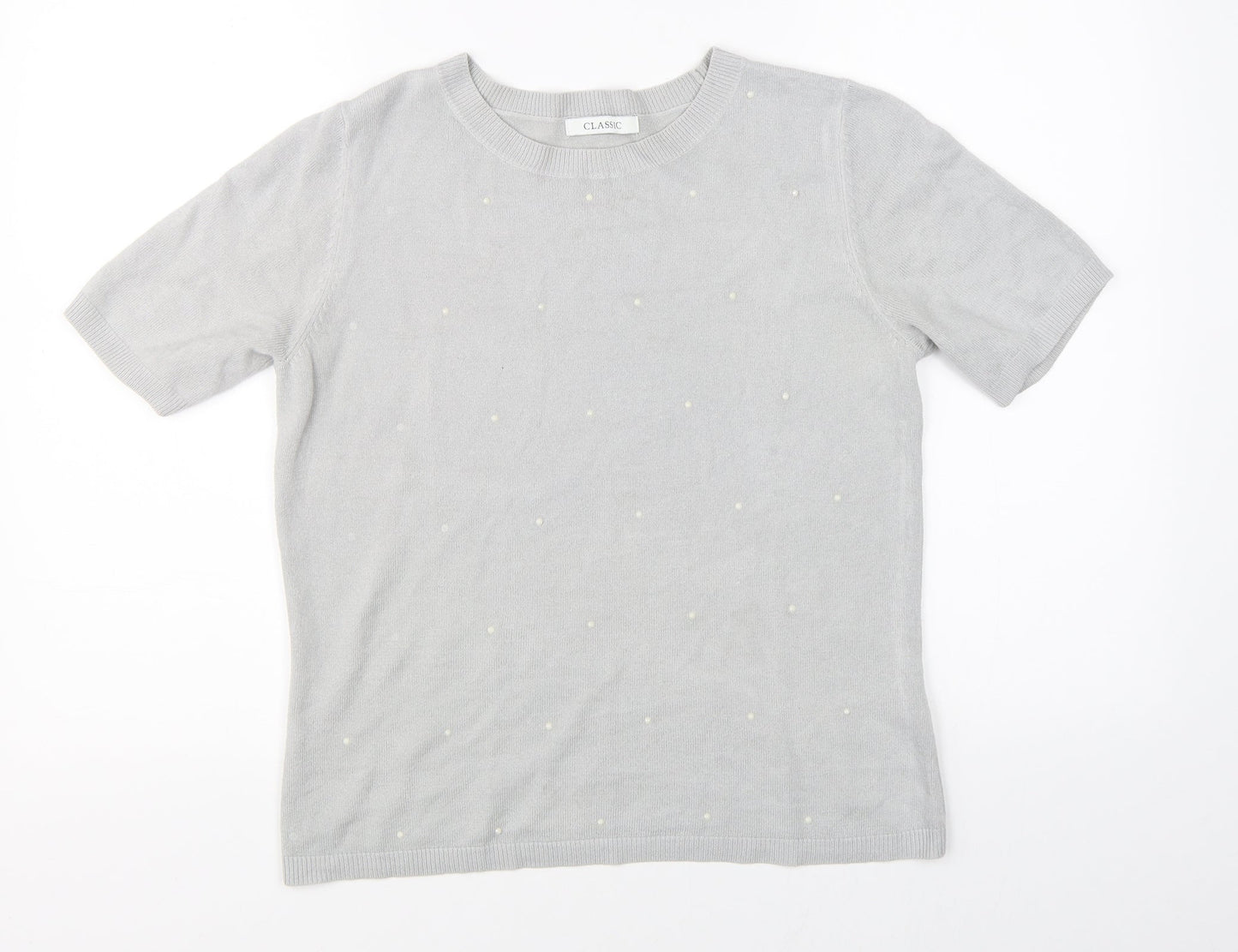 Marks & Spencer Womens Grey   Basic T-Shirt Size 10