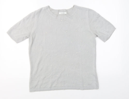 Marks & Spencer Womens Grey   Basic T-Shirt Size 10