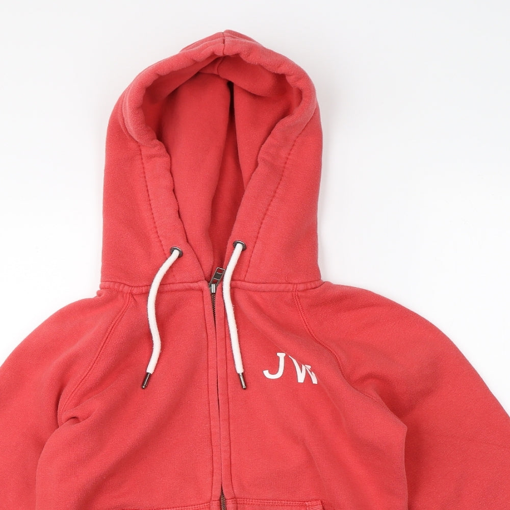 Jack Wills Womens Red   Full Zip Hoodie Size 6