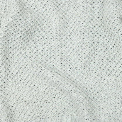 Brand and care label for Atmosphere women’s green knit cape jumper, size UK 12