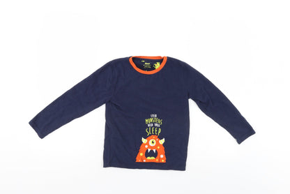 Additional front view of Rebel boys’ blue pyjama top, size 6-7, years