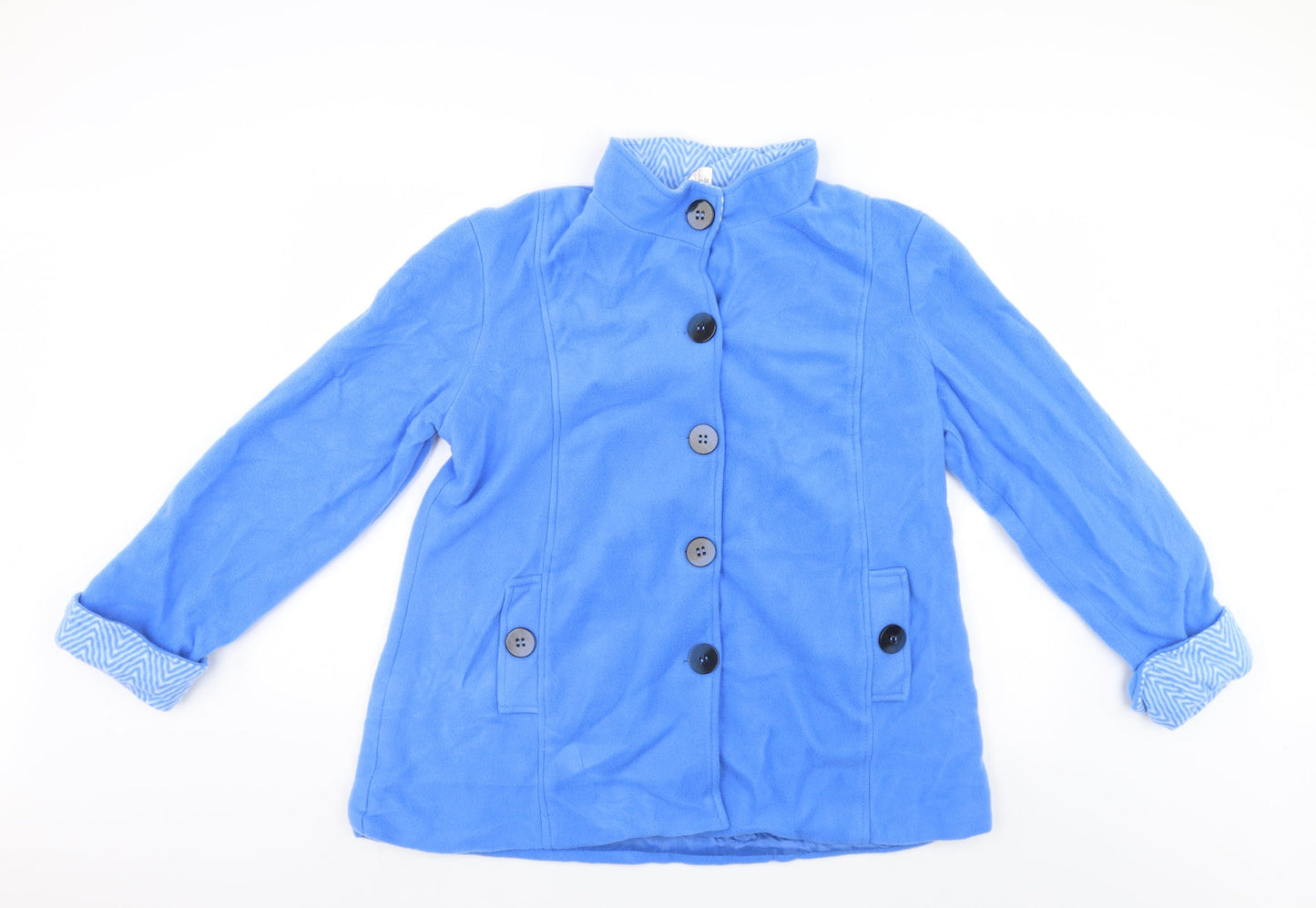 Anne De Lancay Womens Blue   Quilted Coat Size M