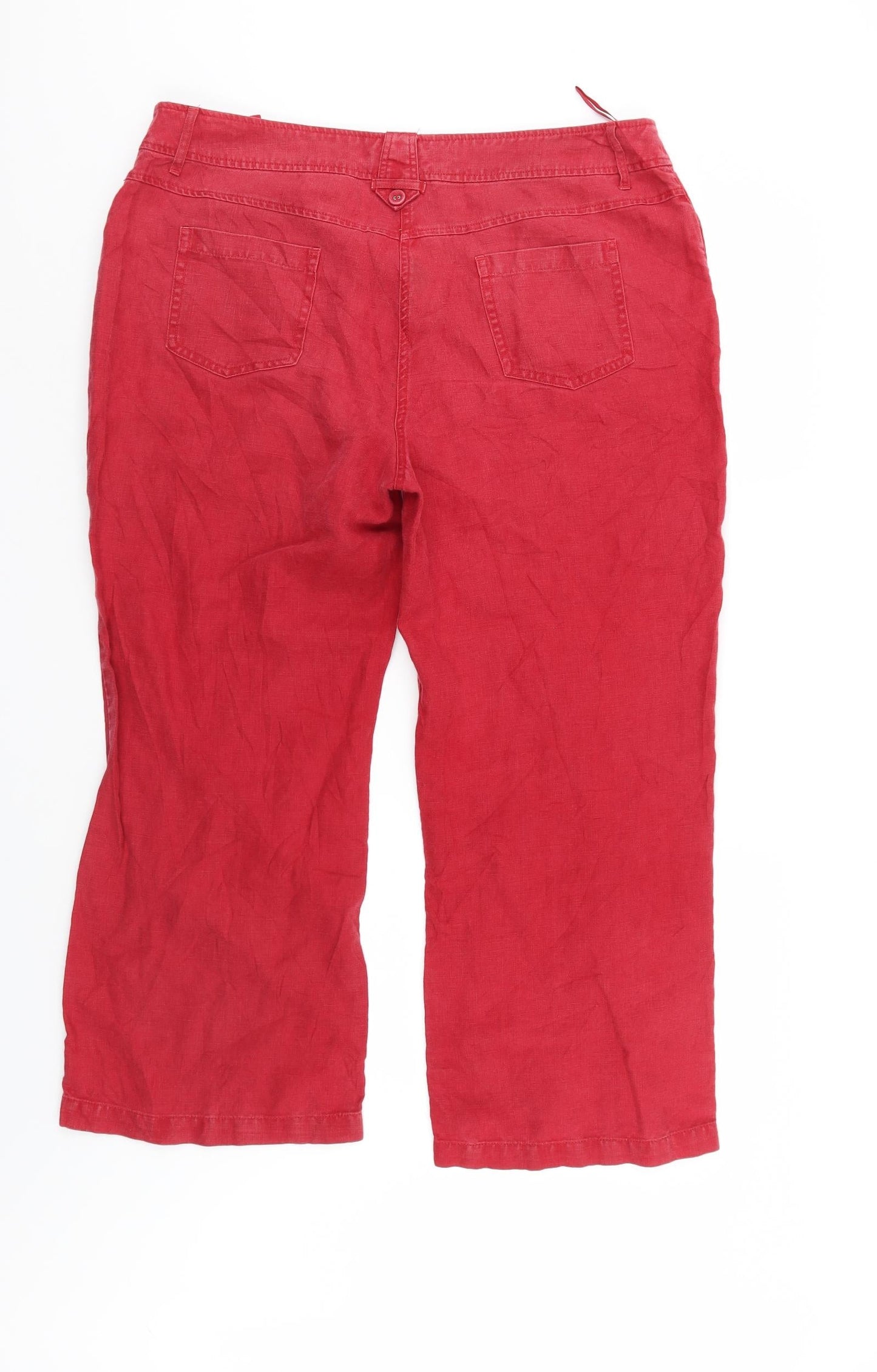 Preworn Womens Red   Straight Jeans Size 8 L26 in