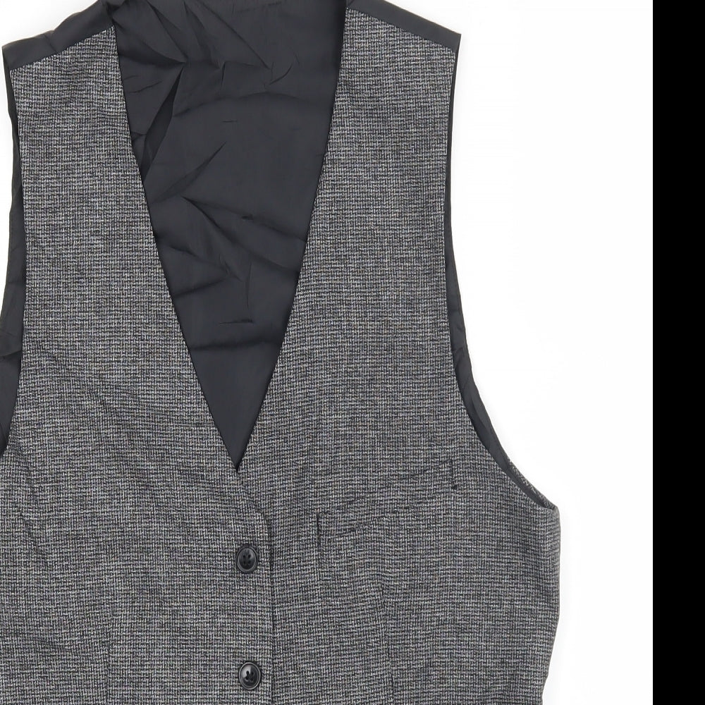 H&M Mens Grey   Jacket Suit Waistcoat Size 36