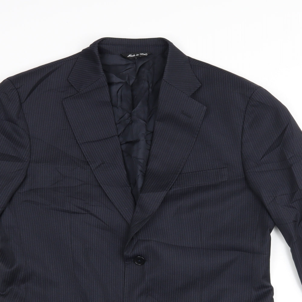 Trial Mens Blue Striped  Jacket Blazer