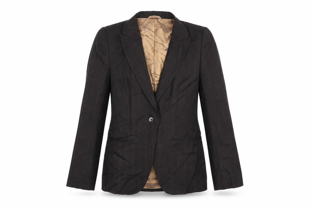Nrxt Womens Brown Striped  Jacket Blazer Size 12