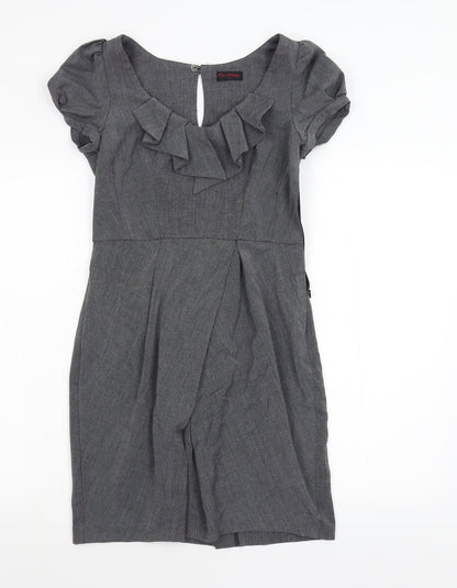 Additional front view of Miss Selfridge women’s grey shift, size UK 10