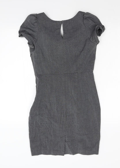 Back view of Miss Selfridge women’s grey shift, size UK 10