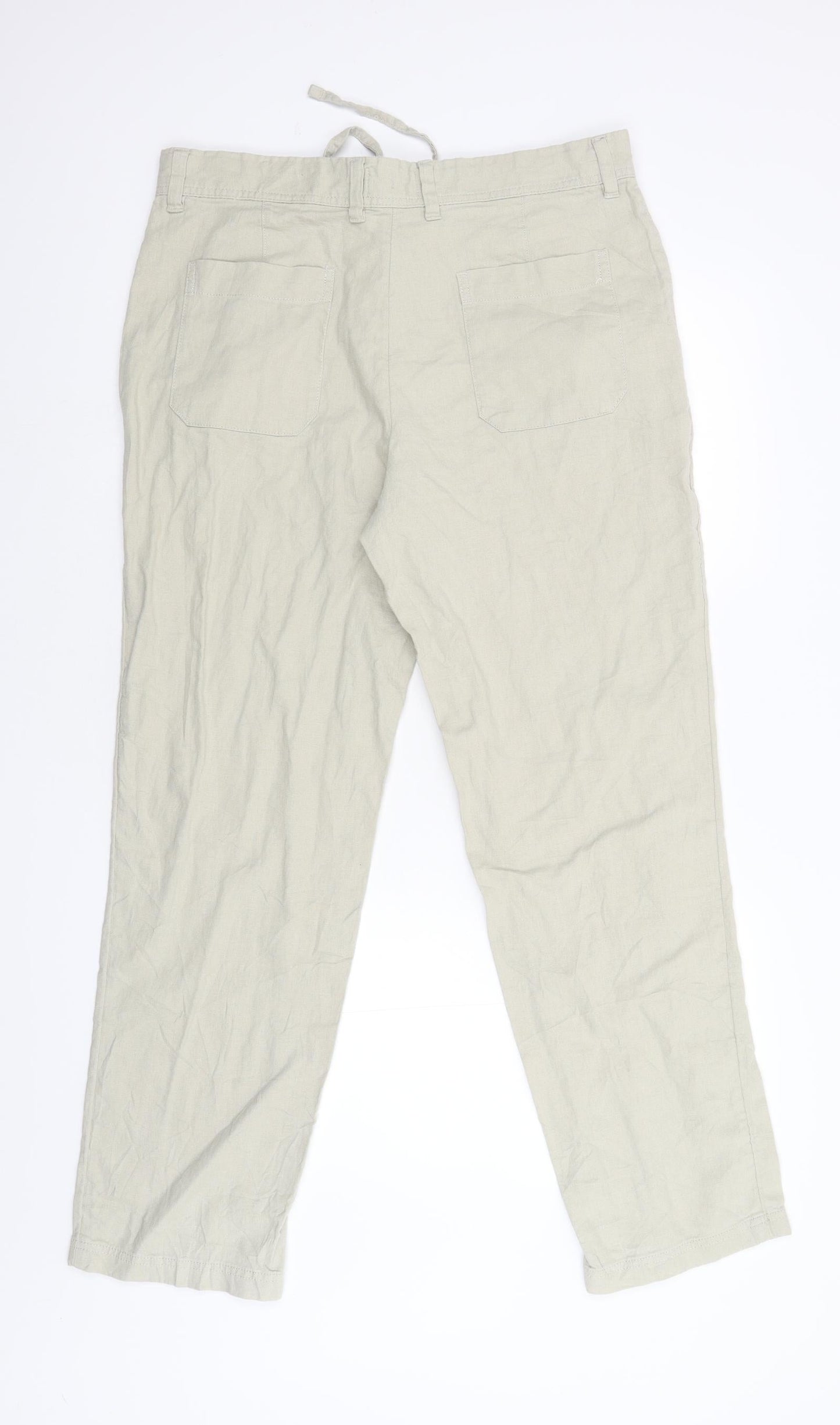 M&S Womens Beige   Trousers  Size 34 L31 in