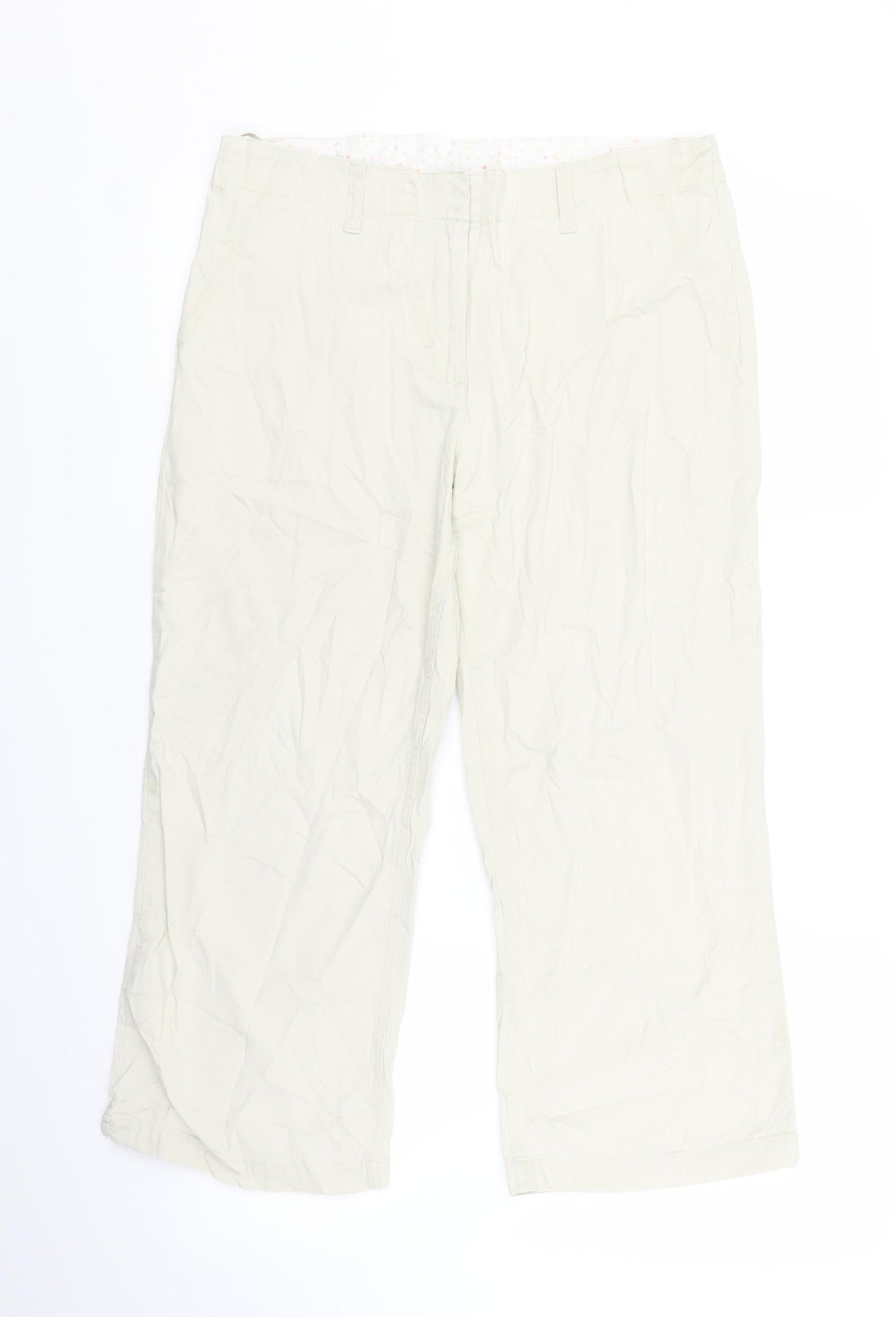 Papaya Womens Ivory   Trousers  Size 12 L22 in