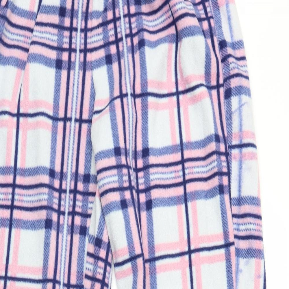 Preworn Womens Pink Plaid  Sweatpants Trousers Size M L27 in