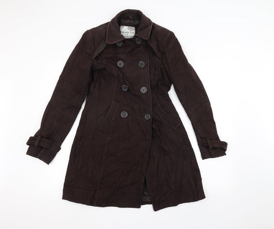 Version Sud Womens Brown   Overcoat Coat Size S