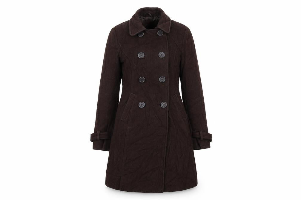 Version Sud Womens Brown   Overcoat Coat Size S