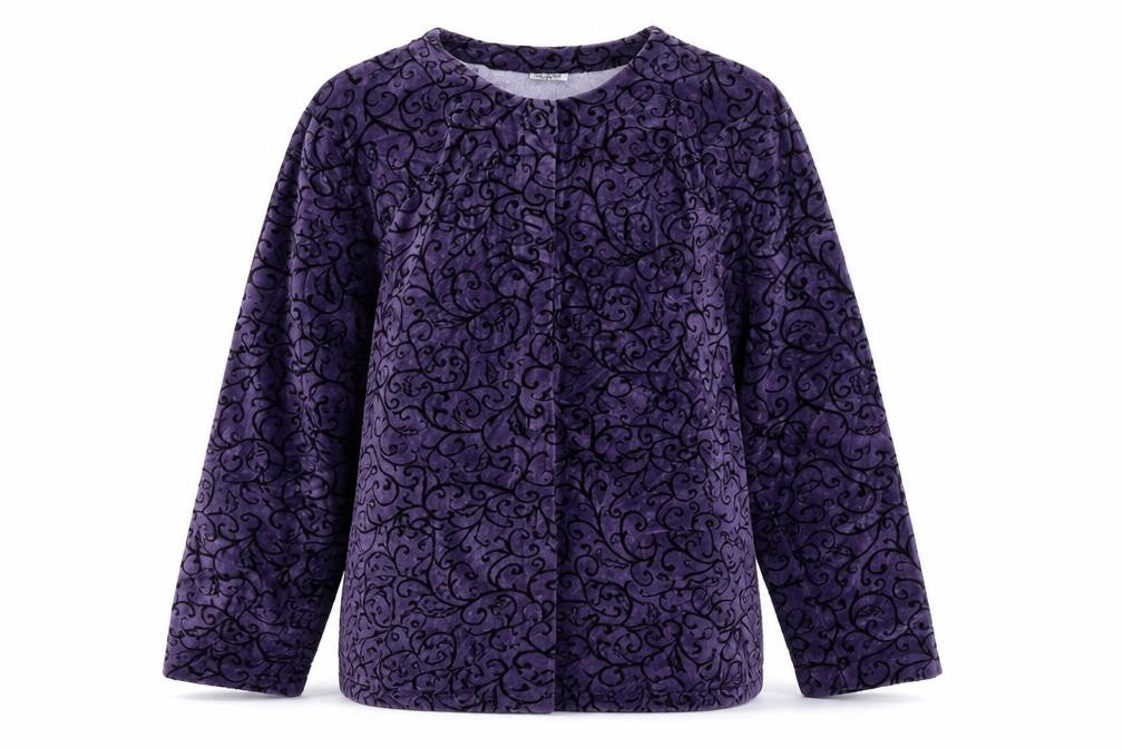 Fragile Womens Purple   Jacket Coatigan Size M