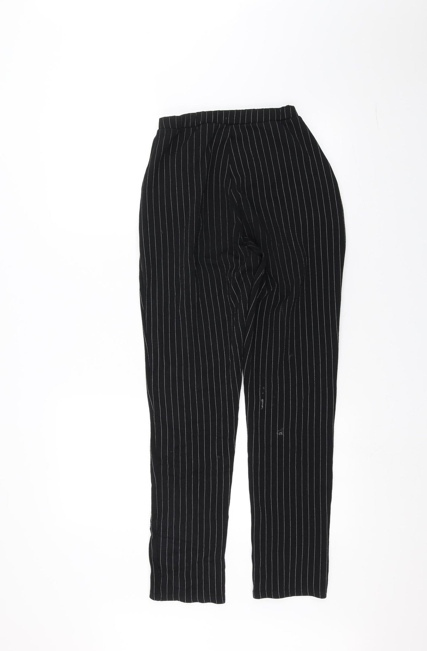 PRETTYLITTLETHING Womens Black   Trousers  Size 10 L25 in