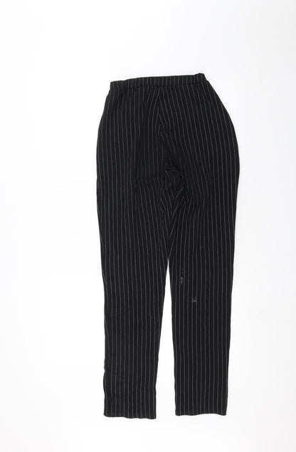 PRETTYLITTLETHING Womens Black   Trousers  Size 10 L25 in