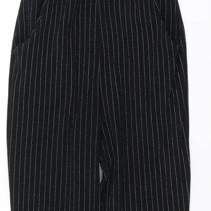 PRETTYLITTLETHING Womens Black   Trousers  Size 10 L25 in