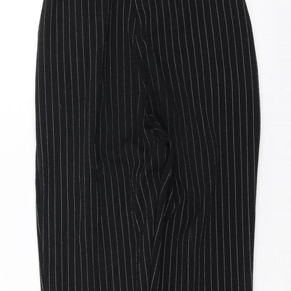 PRETTYLITTLETHING Womens Black   Trousers  Size 10 L25 in