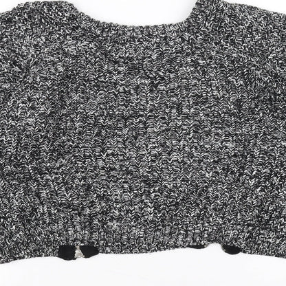 H&M Womens Black  Knit Pullover Jumper Size 10