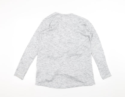 Back view of H&M girls’ grey jacket coatigan, size 14, years