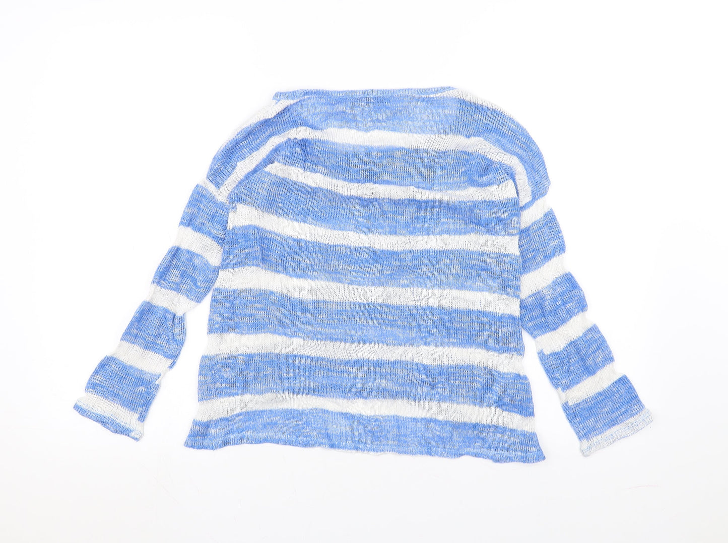 Atmosphere Womens White Striped  Pullover Jumper Size 10