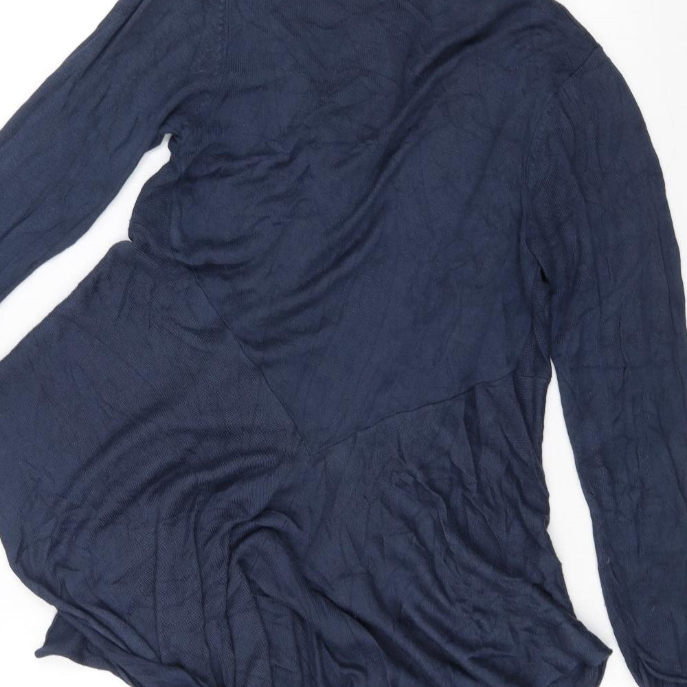 Text Womens Blue   Cardigan Jumper Size M