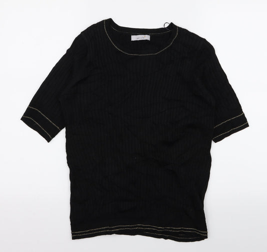 peruna Womens Black   Basic T-Shirt Size 14