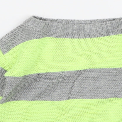 Gap Girls Green Striped  Pullover Jumper Size 6 Years
