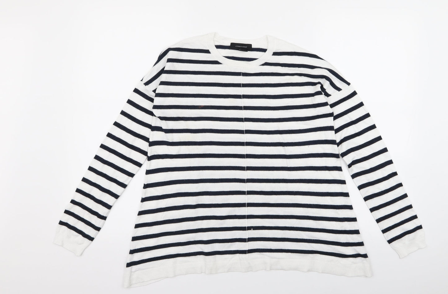 Atmosphere Womens Blue Striped  Pullover Jumper Size 12
