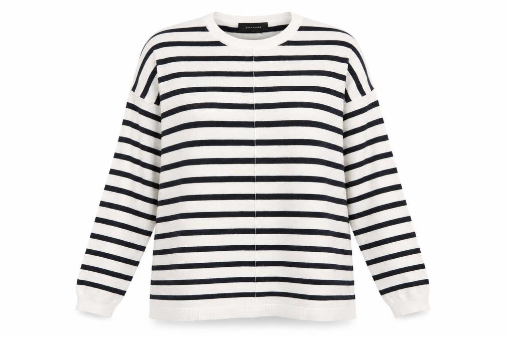 Atmosphere Womens Blue Striped  Pullover Jumper Size 12
