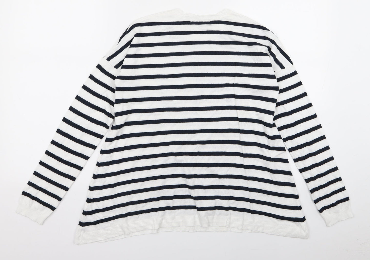 Atmosphere Womens Blue Striped  Pullover Jumper Size 12