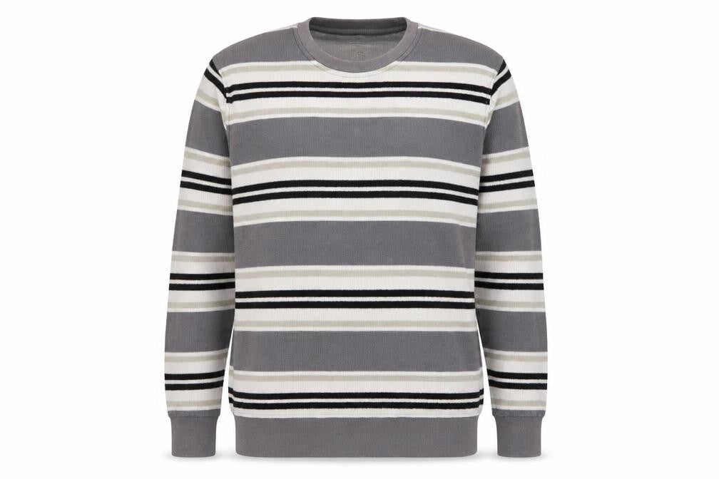 Hutson Harbour Womens Grey Striped  Pullover Jumper Size L