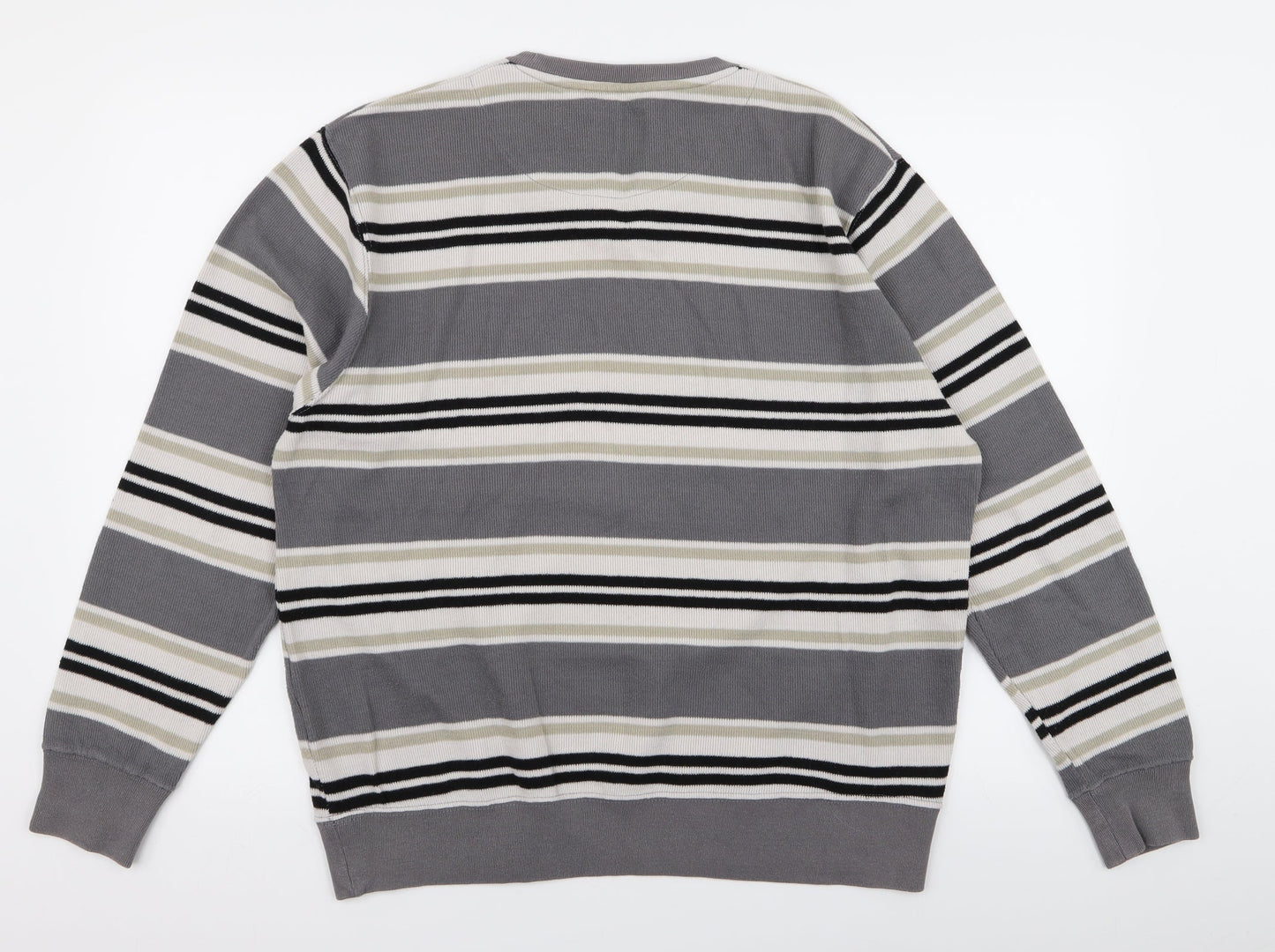 Hutson Harbour Womens Grey Striped  Pullover Jumper Size L