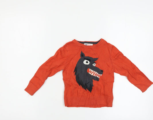 H&M Baby Orange   Pullover Jumper Size 12-18 Months