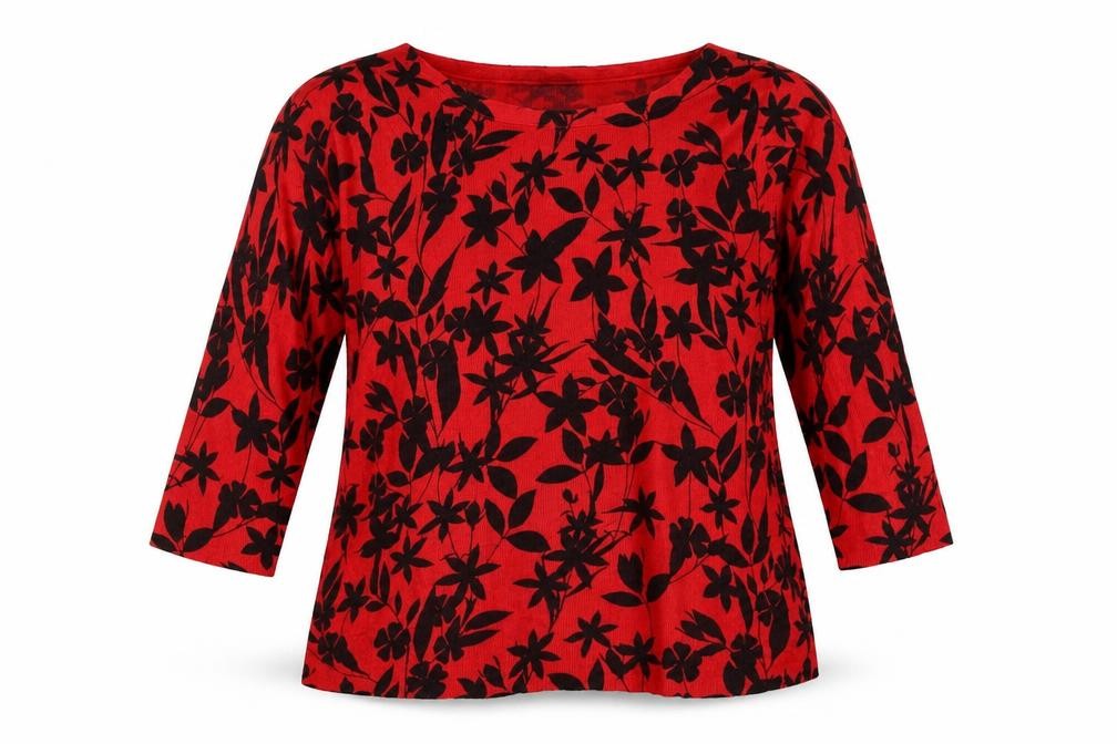 Papaya Womens Red Floral  Pullover Jumper Size 14