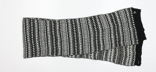 Twisted Soul Mens Black Geometric  Scarf  Size Regular