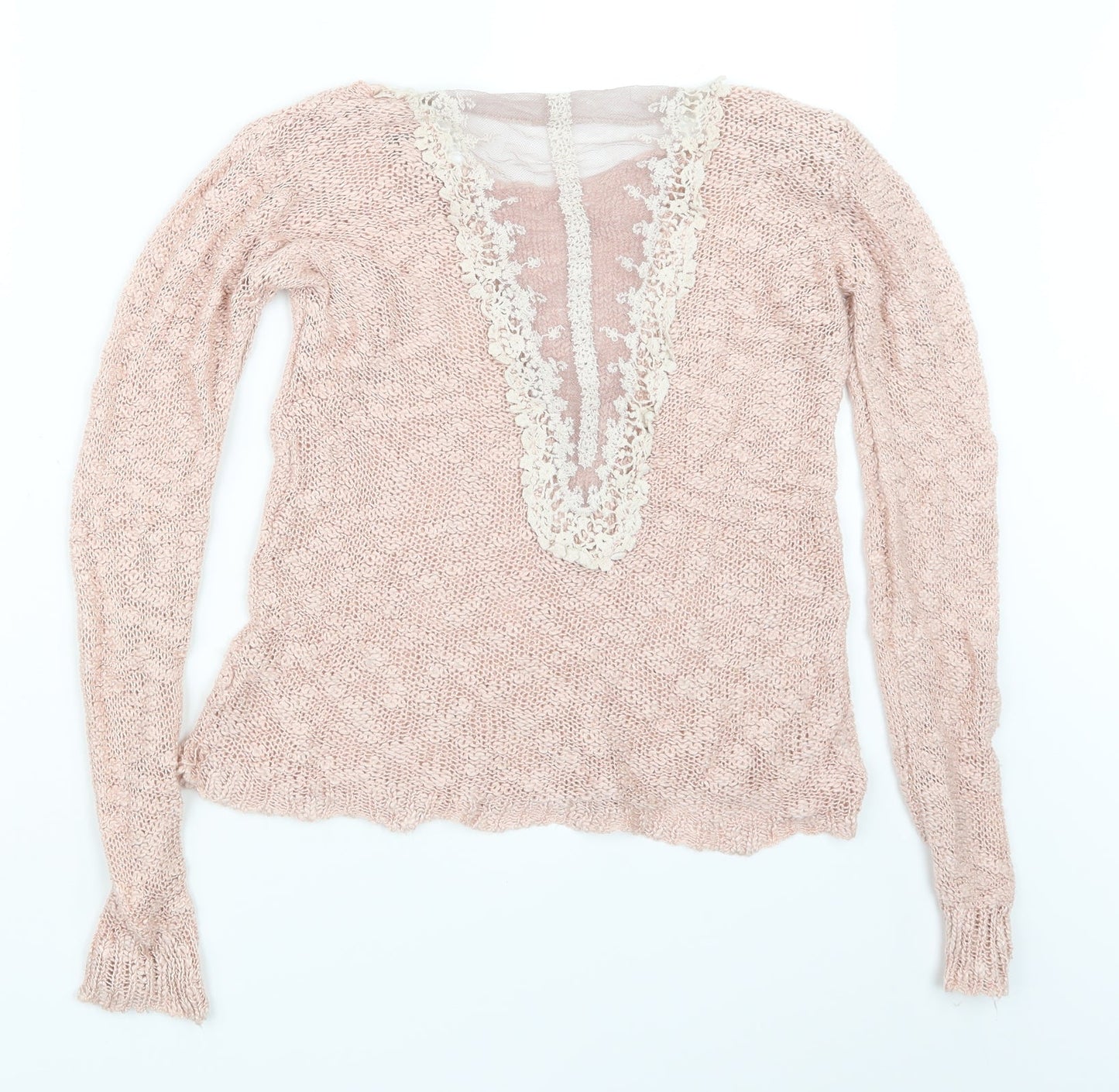 Apricot Womens Pink  Knit Pullover Jumper Size S