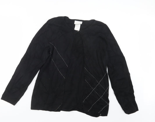Designers Originals Womens Black  Knit Cardigan Jumper Size M