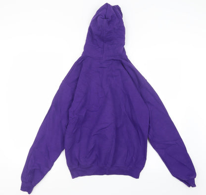 Preloved Gildan Boys Purple   Pullover Hoodie Size XL  - Cadbury - Back