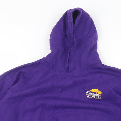 Preloved Gildan Boys Purple   Pullover Hoodie Size XL  - Cadbury - Detail