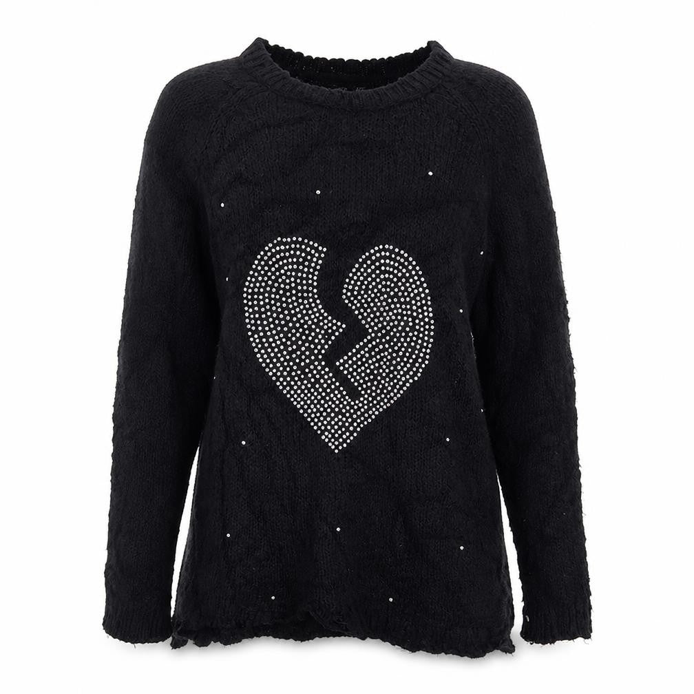 Topshop Womens Black  Knit Pullover Jumper Size 6