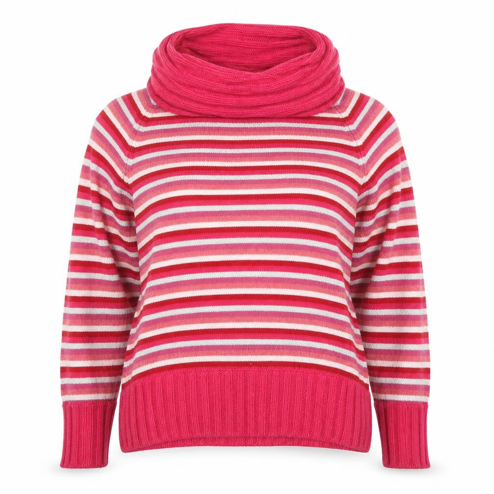 Marks & Spencer Womens Pink Striped  Pullover Jumper Size 16