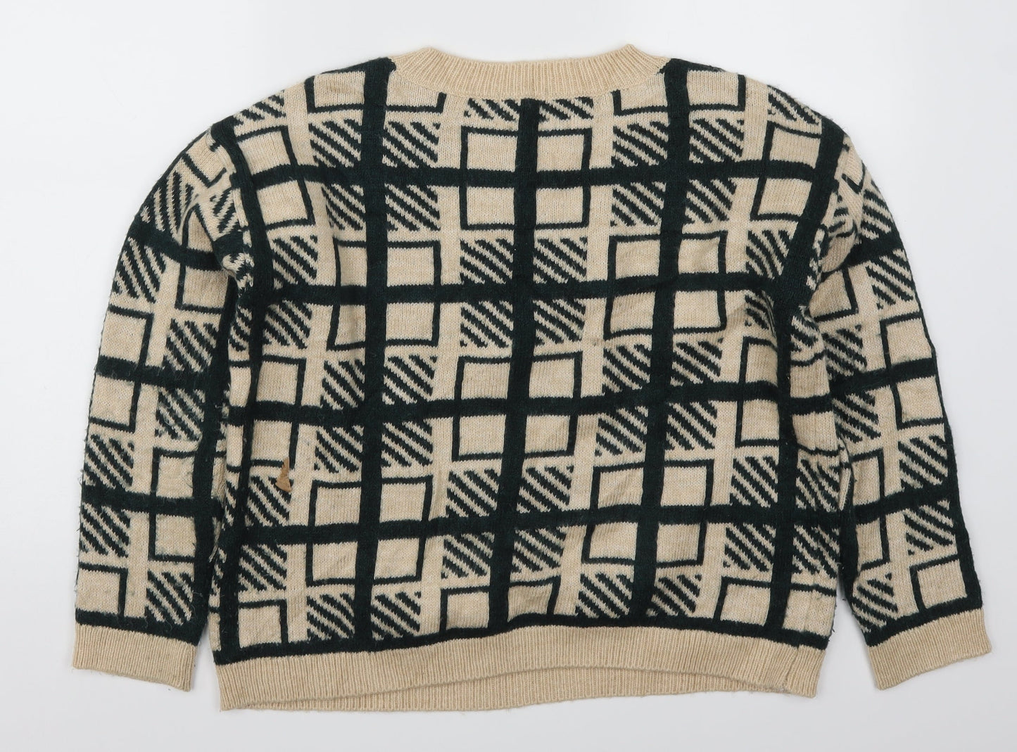 TU Womens Green Check  Pullover Jumper Size 14