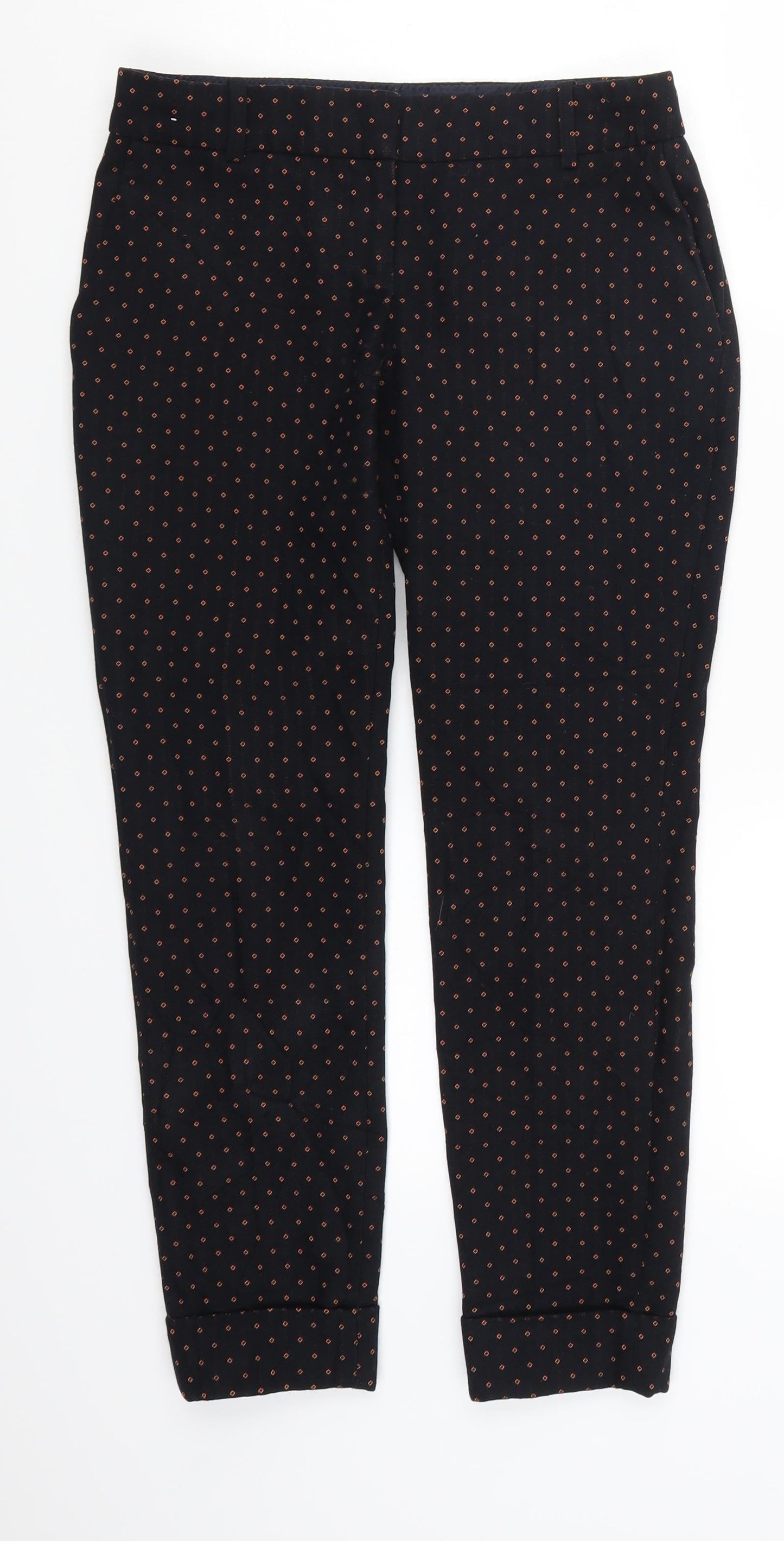 NEXT Womens Blue Geometric  Trousers  Size 6 L24 in