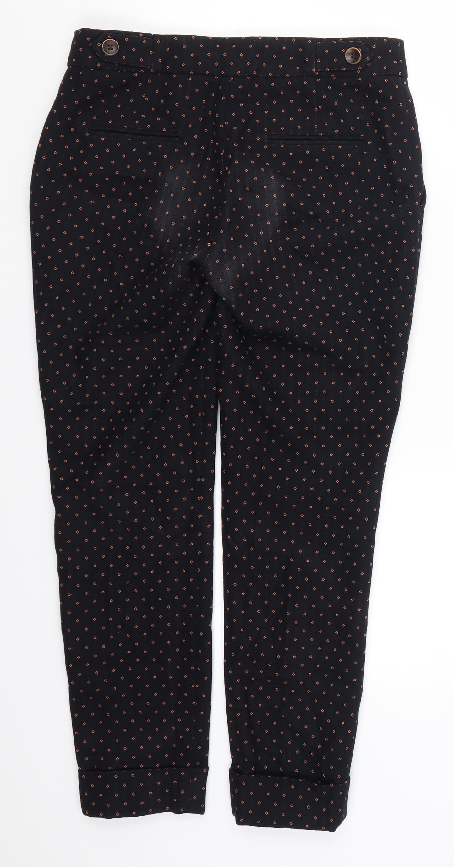 NEXT Womens Blue Geometric  Trousers  Size 6 L24 in