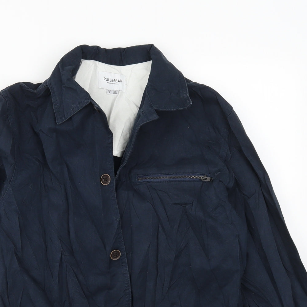 Pull & Bear Mens Blue   Jacket  Size S  - Follow No One